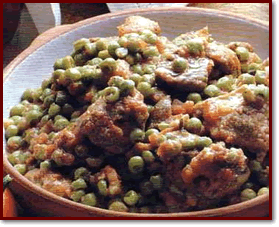 Agnello e piselli
