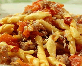 ricetta: Fusilli alla salsiccia