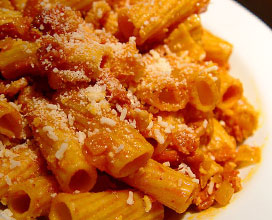 ricetta: Rigatoni con la pajata (pagliata)