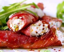 ricetta: Bresaola con caprino