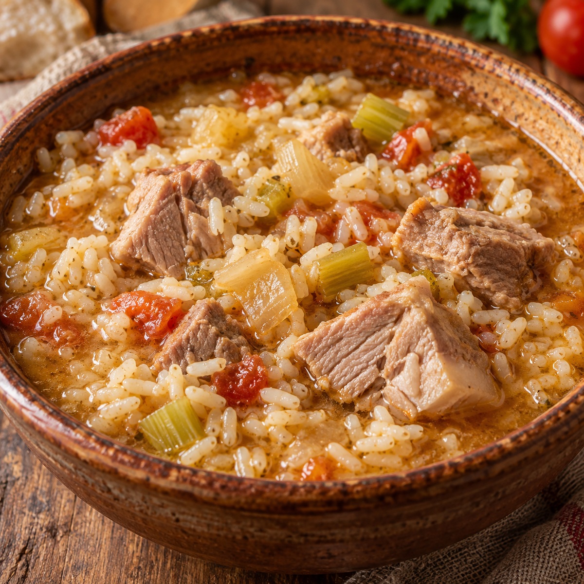 Bollito di maiale e riso