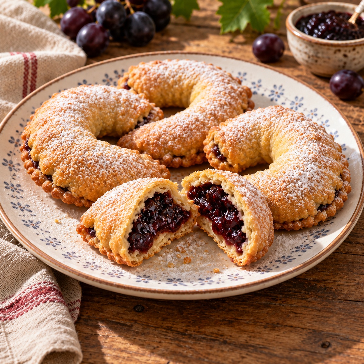 Taralli con la marmellata di uva