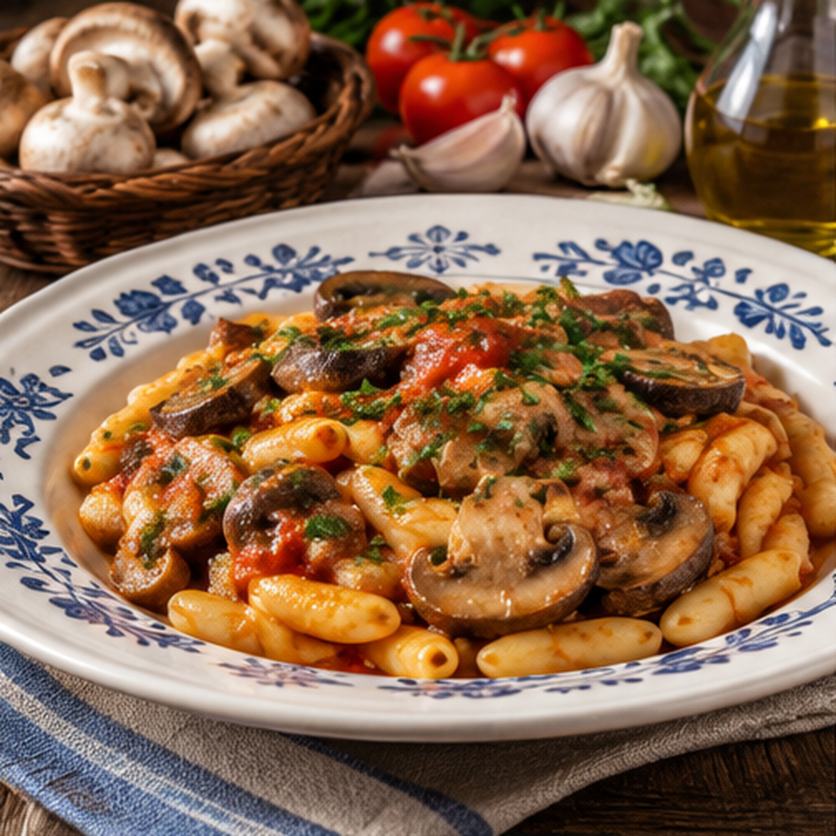 Cavatelli con i funghi (cuzze e fugne)