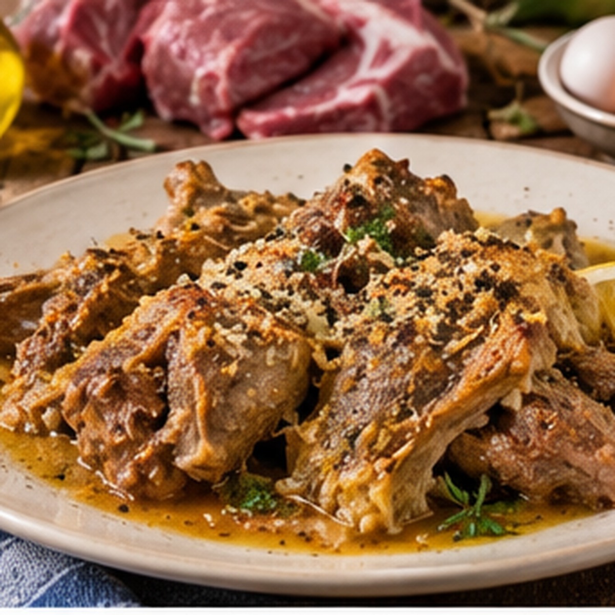 Agnello cacio e uova