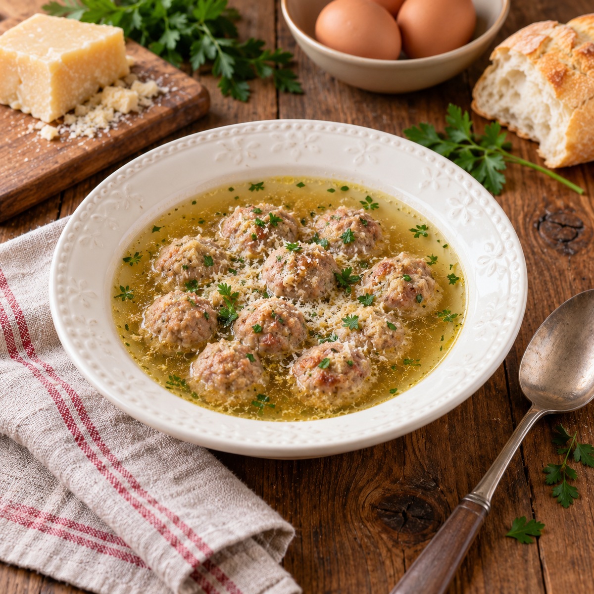 Polpette di carne in brodo