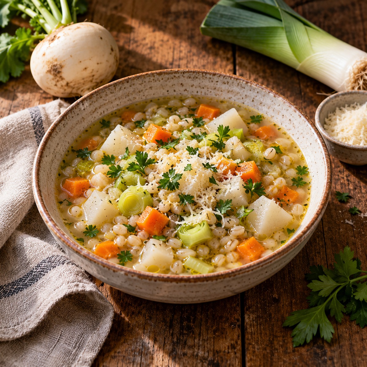 Zuppa di rape e orzo