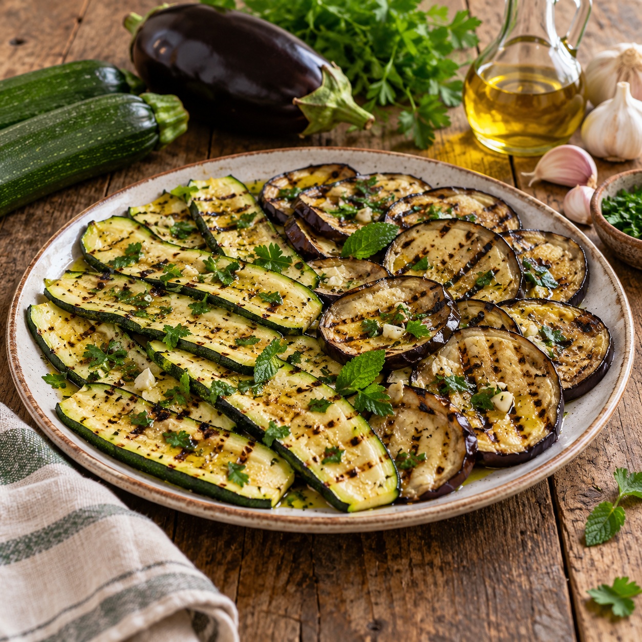 Zucchine e melanzane grigliate