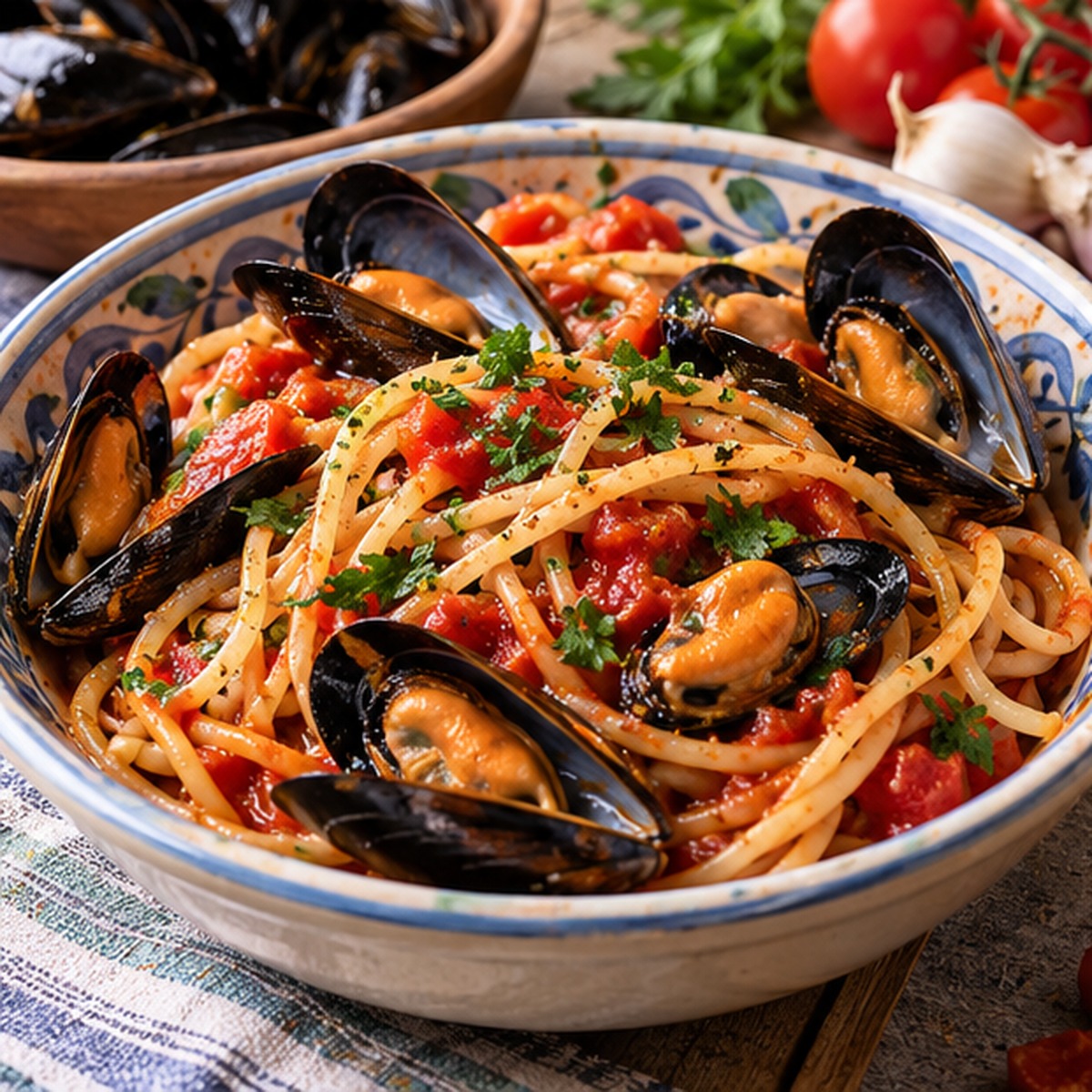 Pasta con le cozze alla Tarantina