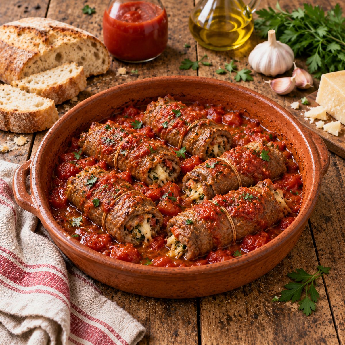 Brasciole pugliesi al sugo