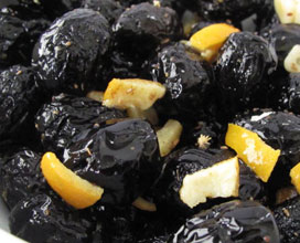 ricetta: Olive nere con scorza d’arancia