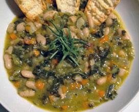 Minestra di spinaci e fagioli