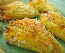 Fiori di zucca ripieni di patate