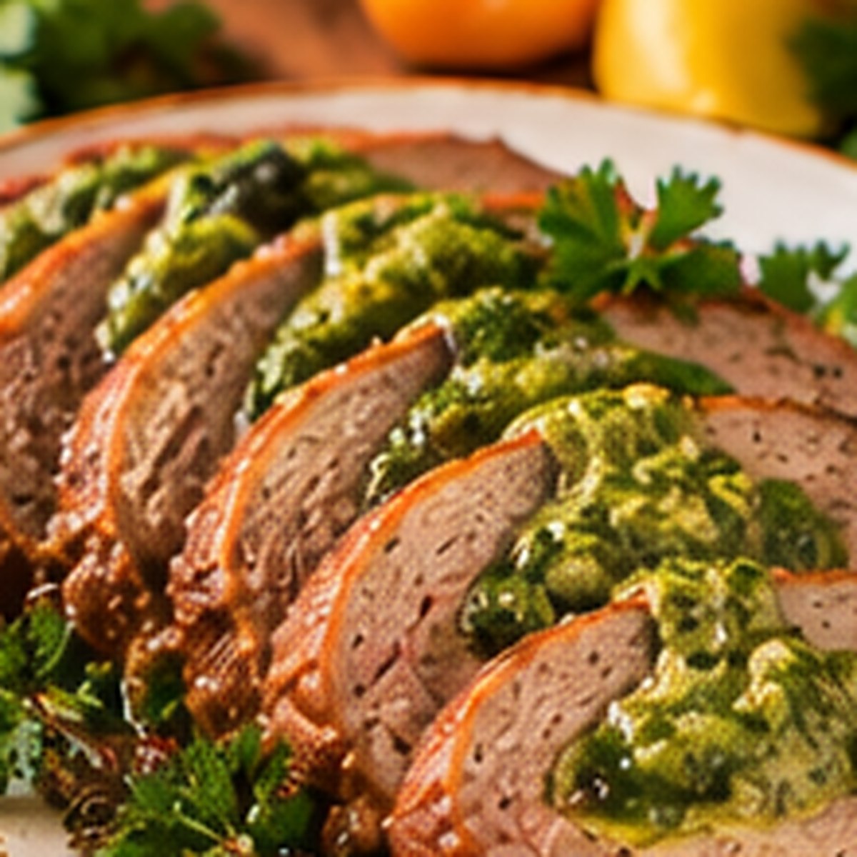 Polpettone con salsa verde