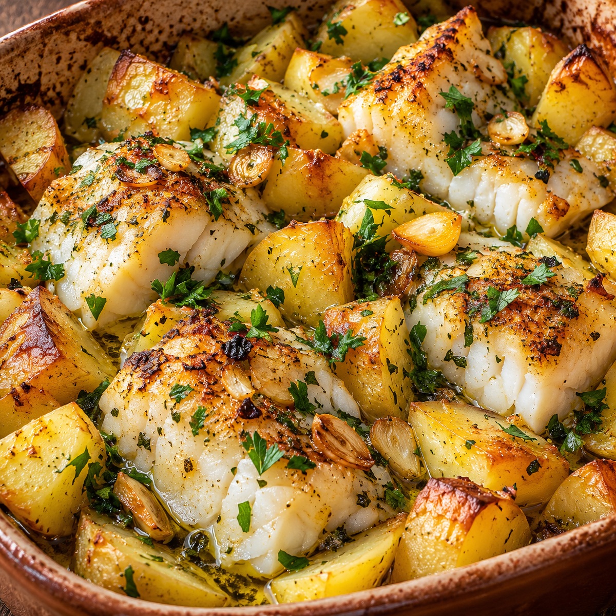 Baccalà al forno con patate