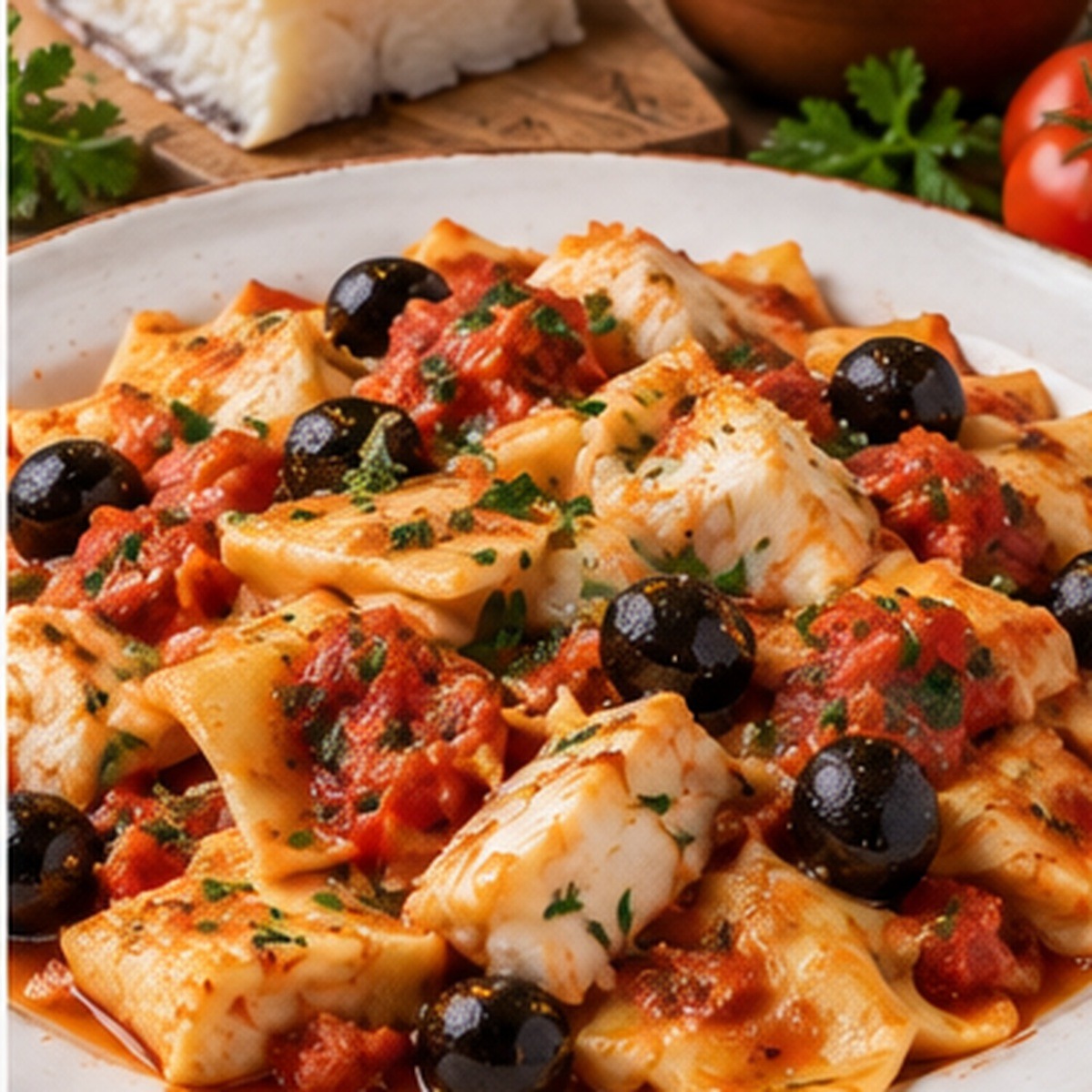 Tacconelle al sugo di baccalà