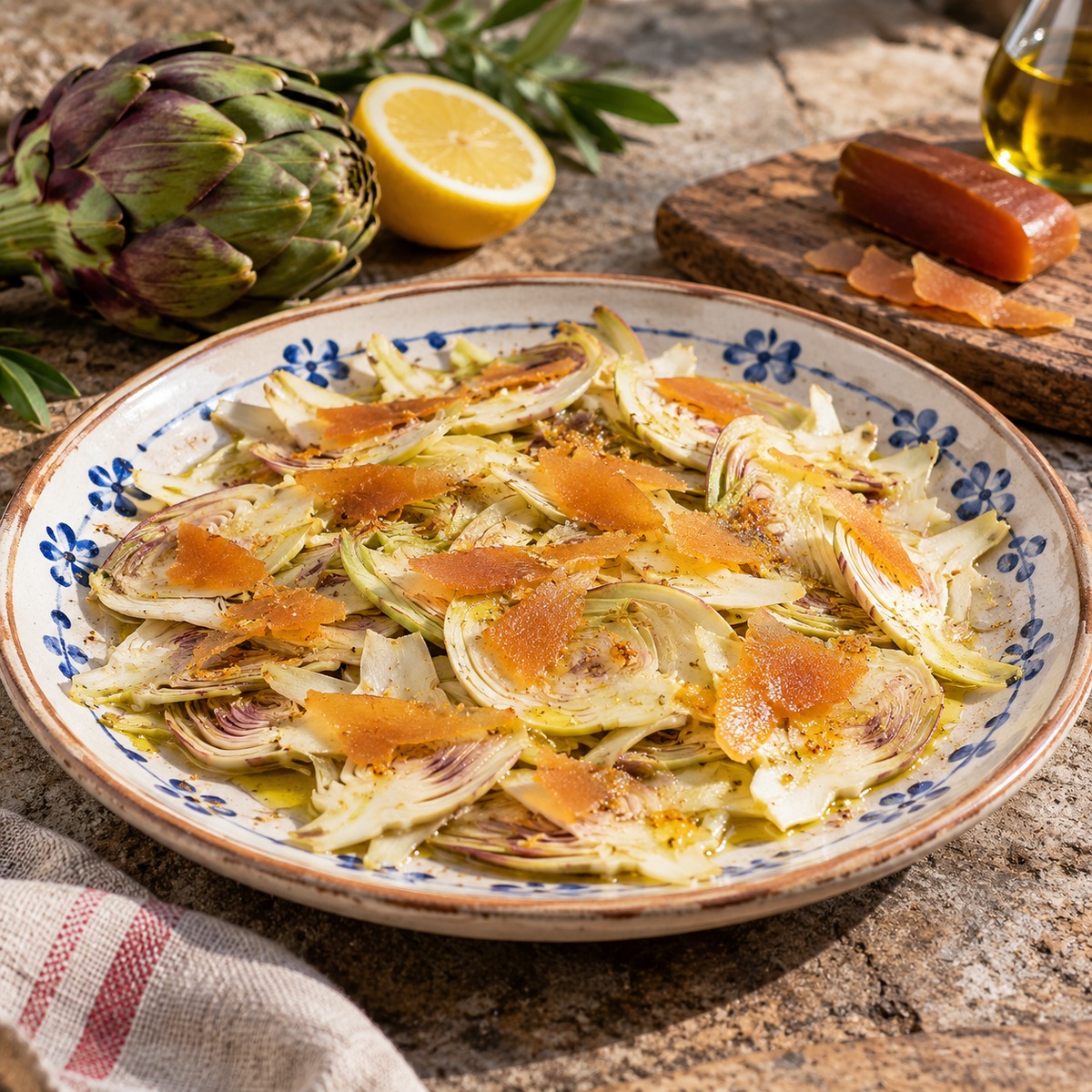 Carciofi e bottarga