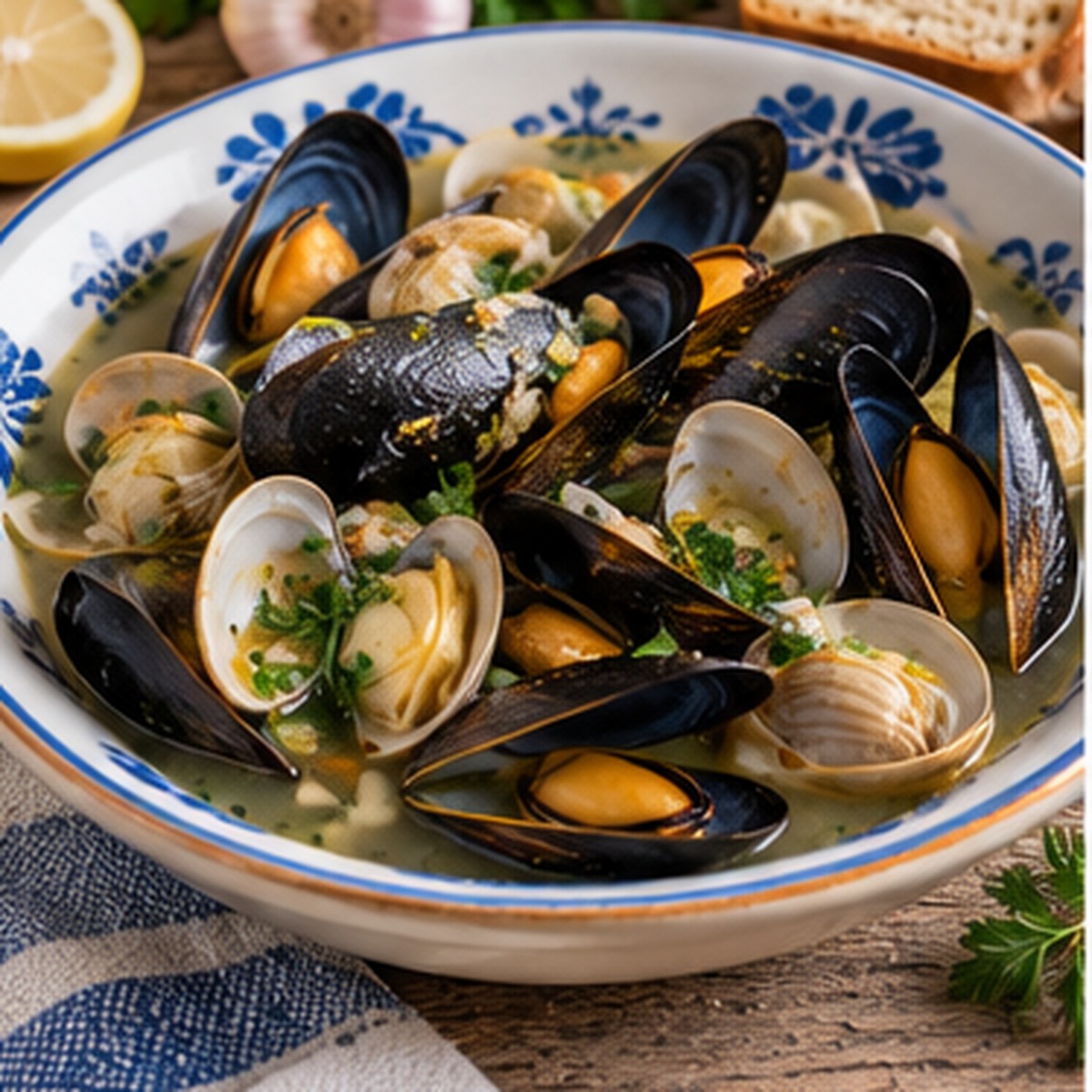Zuppa di cozze e arselle