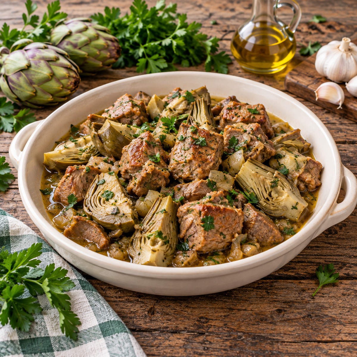 Agnello con i carciofi