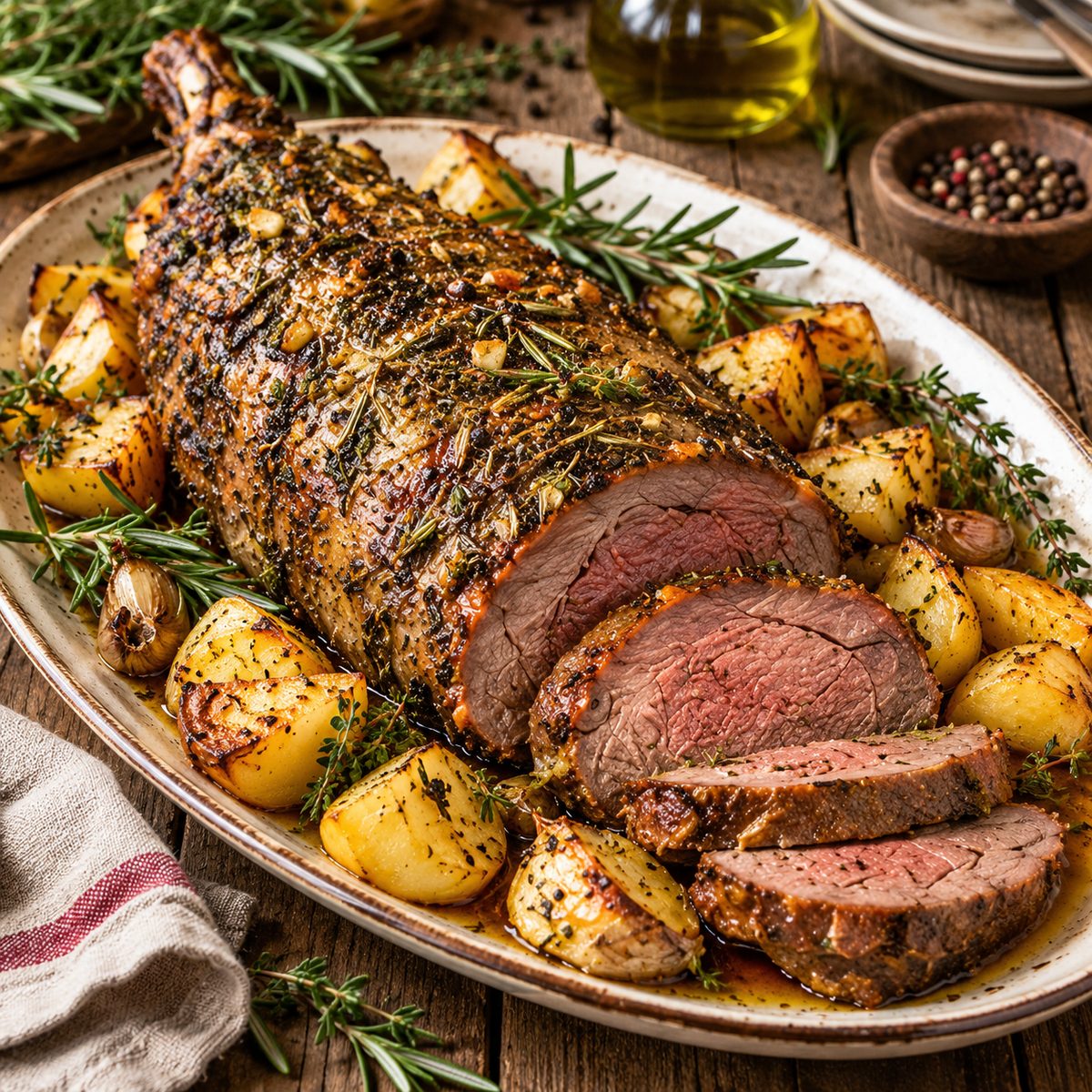 Coscia di capriolo al forno