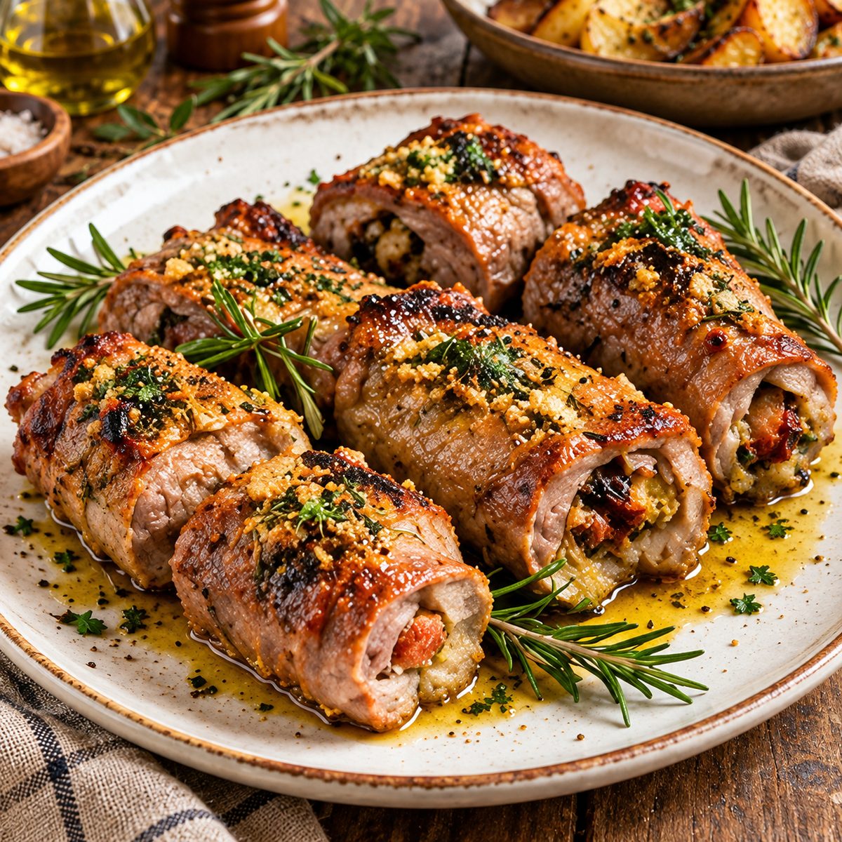 Involtini di capretto al forno