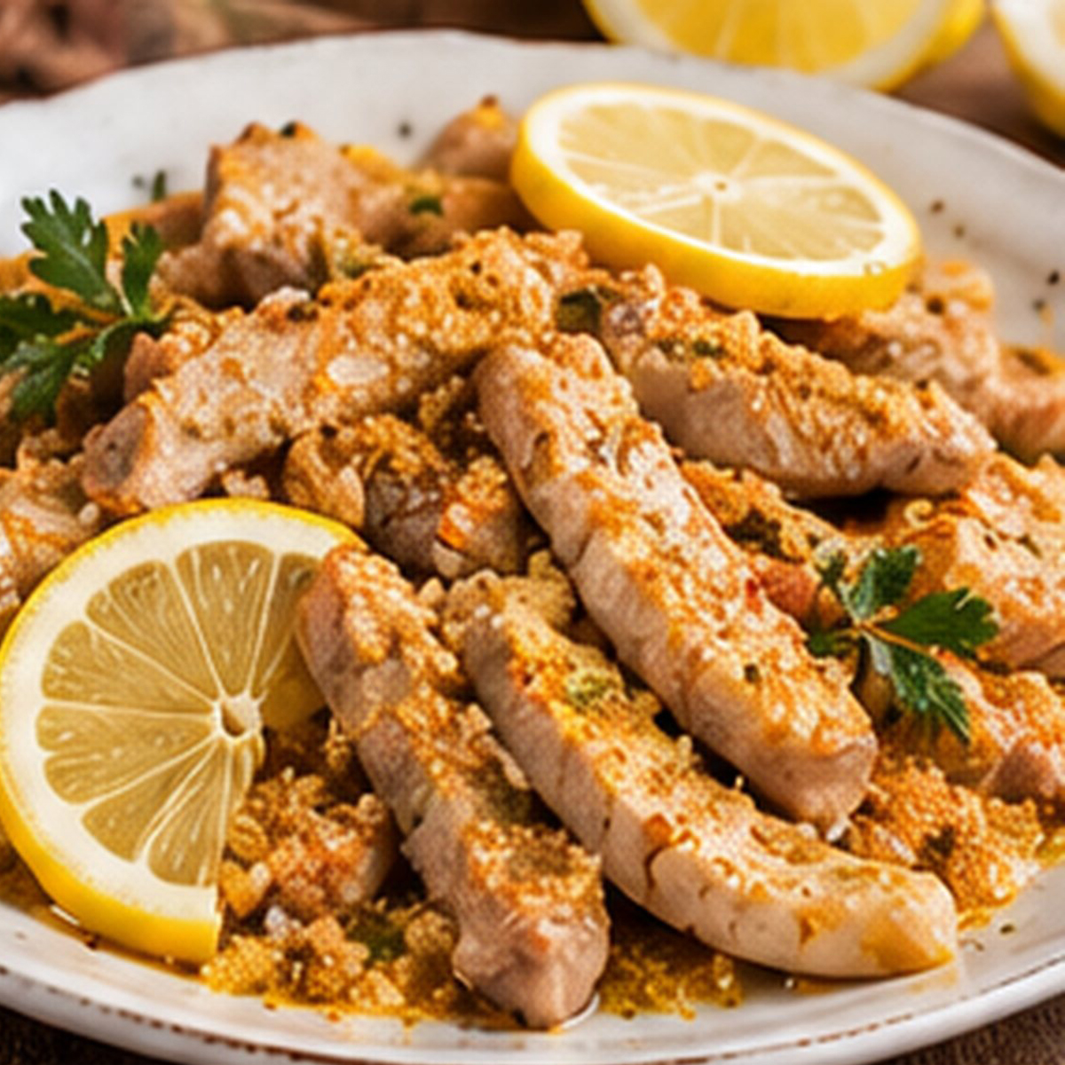 Pezza cun limoni (carne al limone)