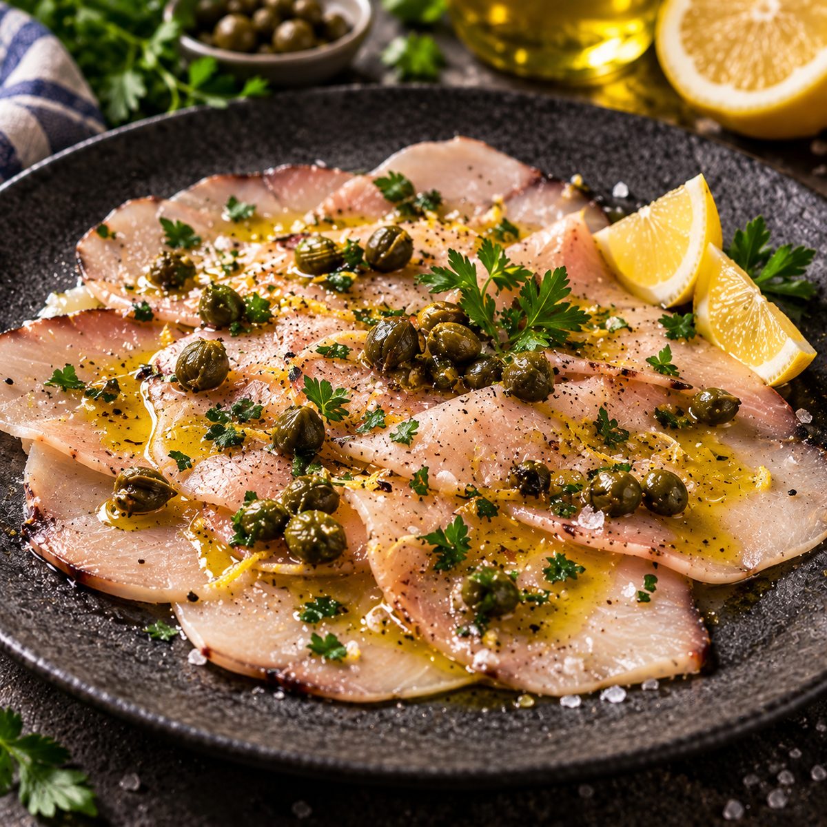 Carpaccio di pesca spada