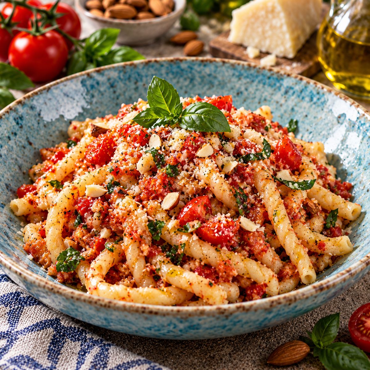 Pasta col pesto alla trapanese