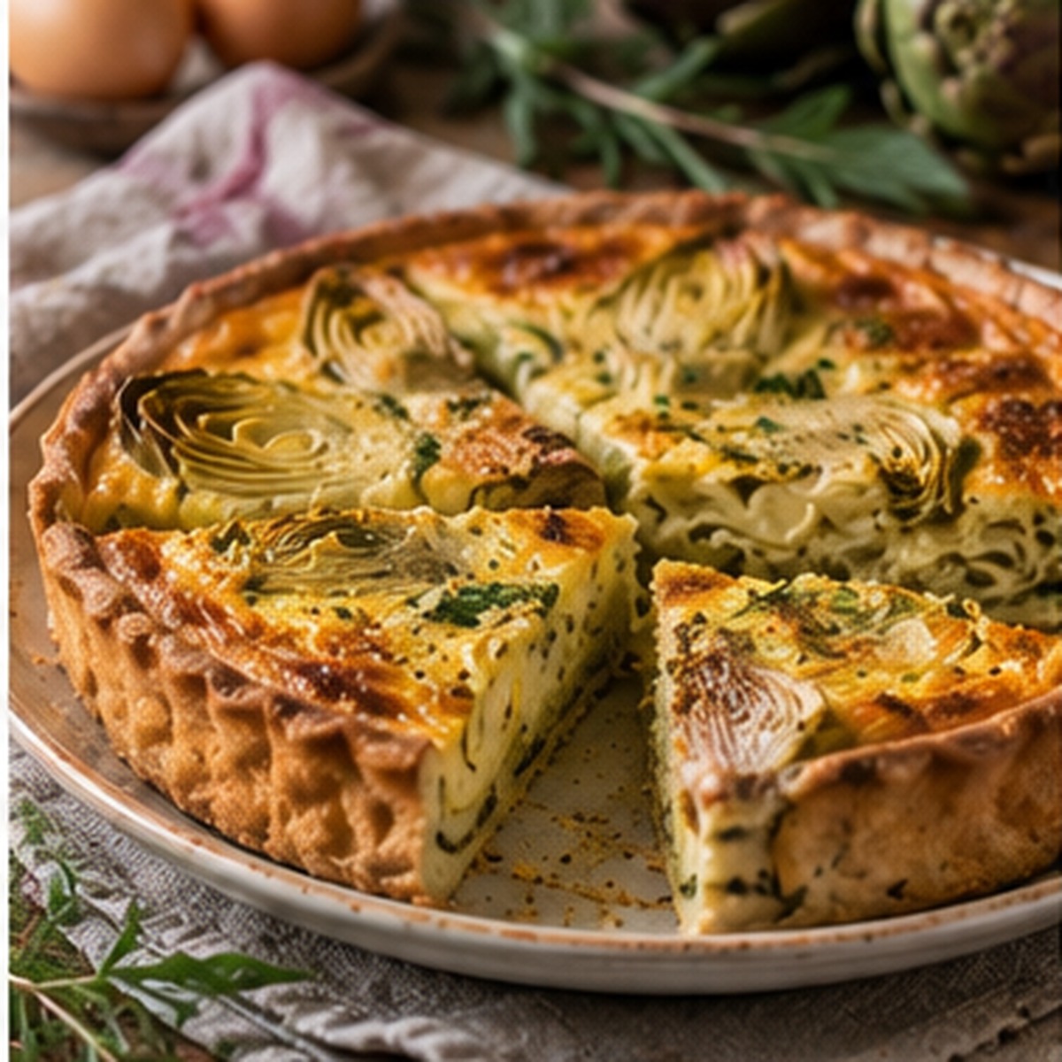 Torta di uova e carciofi