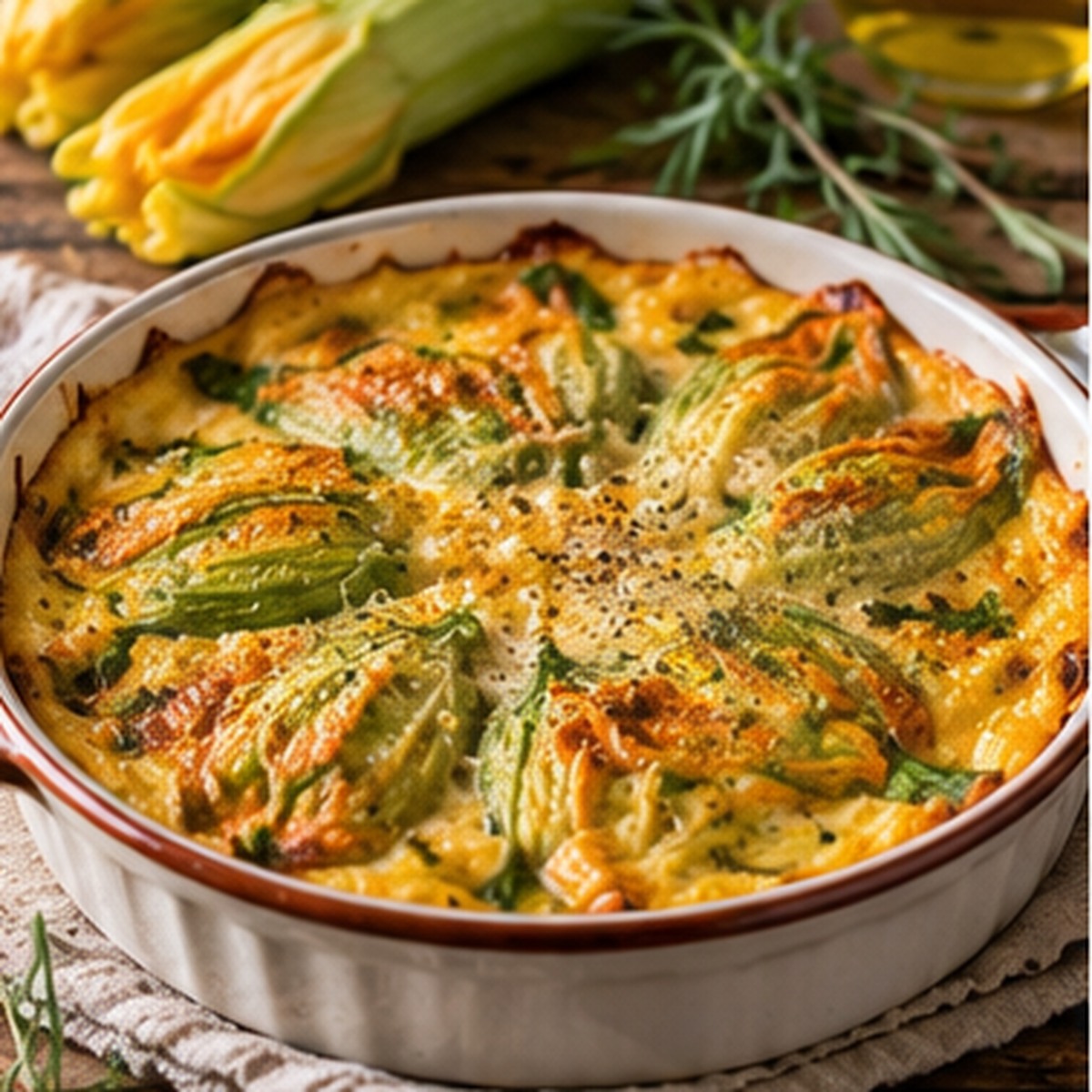 Tortino ai fiori di zucca