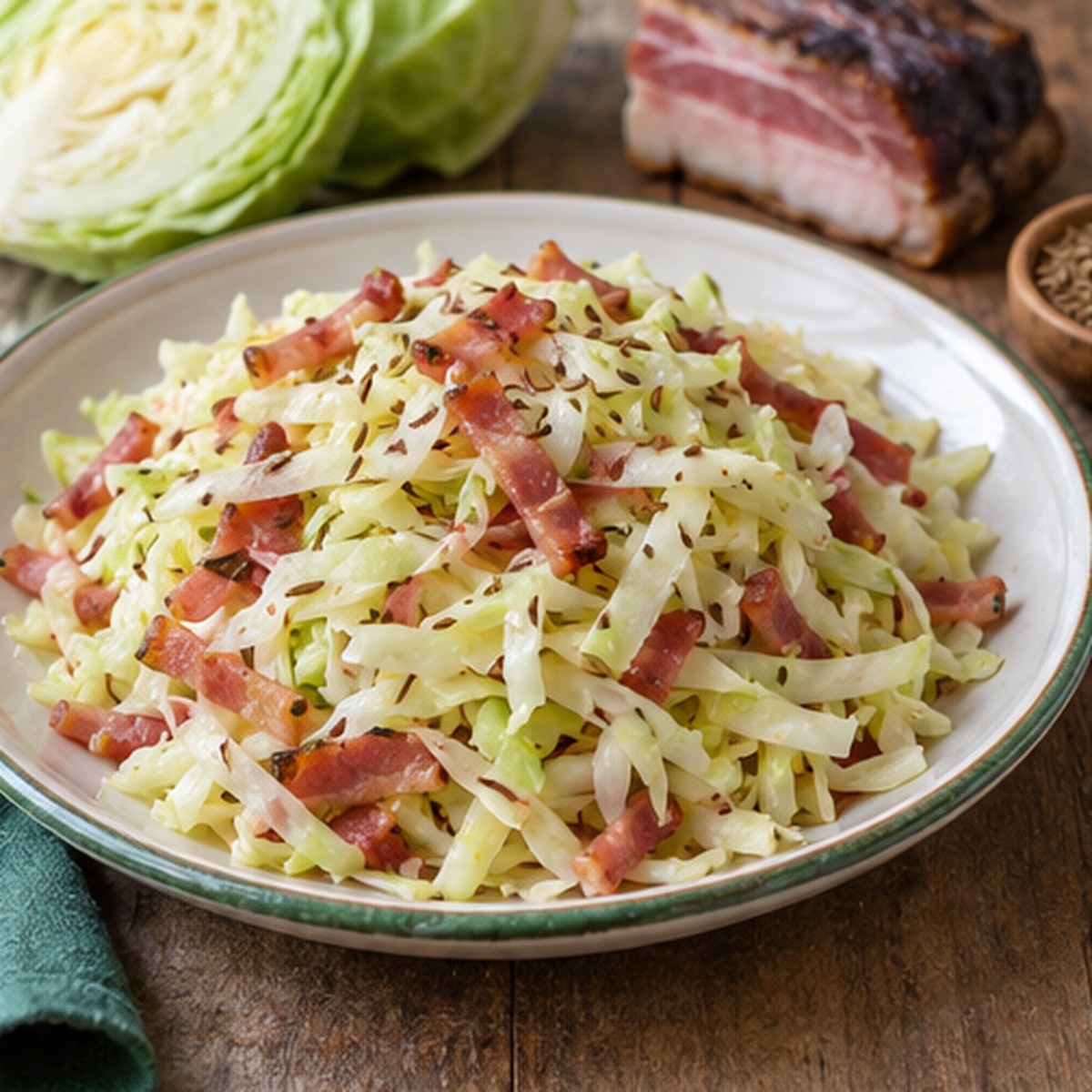 Insalata di cavolo cappuccio e speck