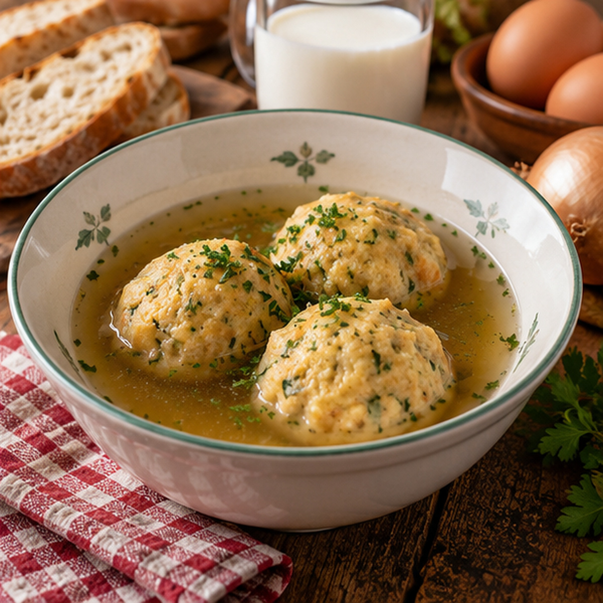 Canederli di magro in brodo