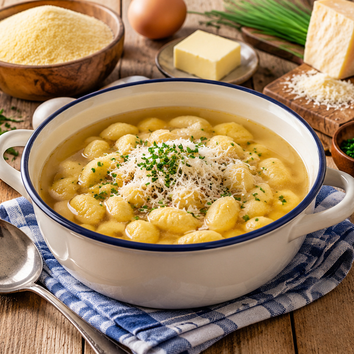 Gnocchetti di semolino in brodo