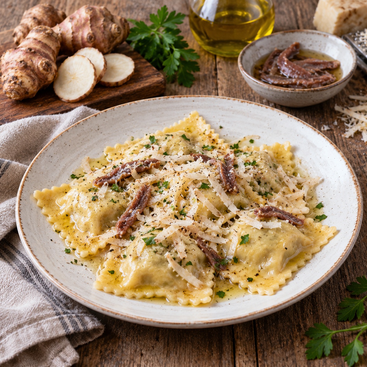 Tortelli di topinambur