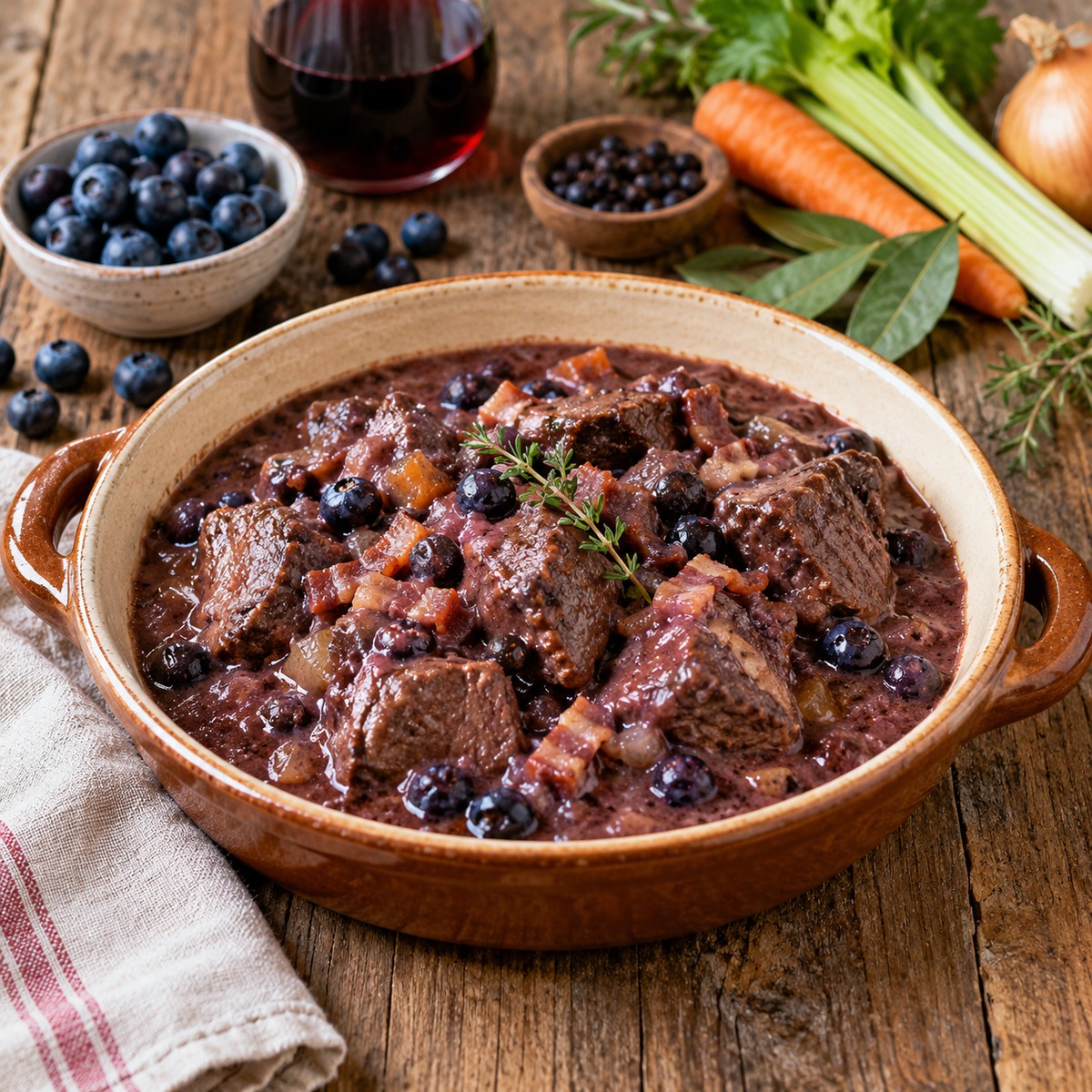 Capriolo alla salsa di mirtilli