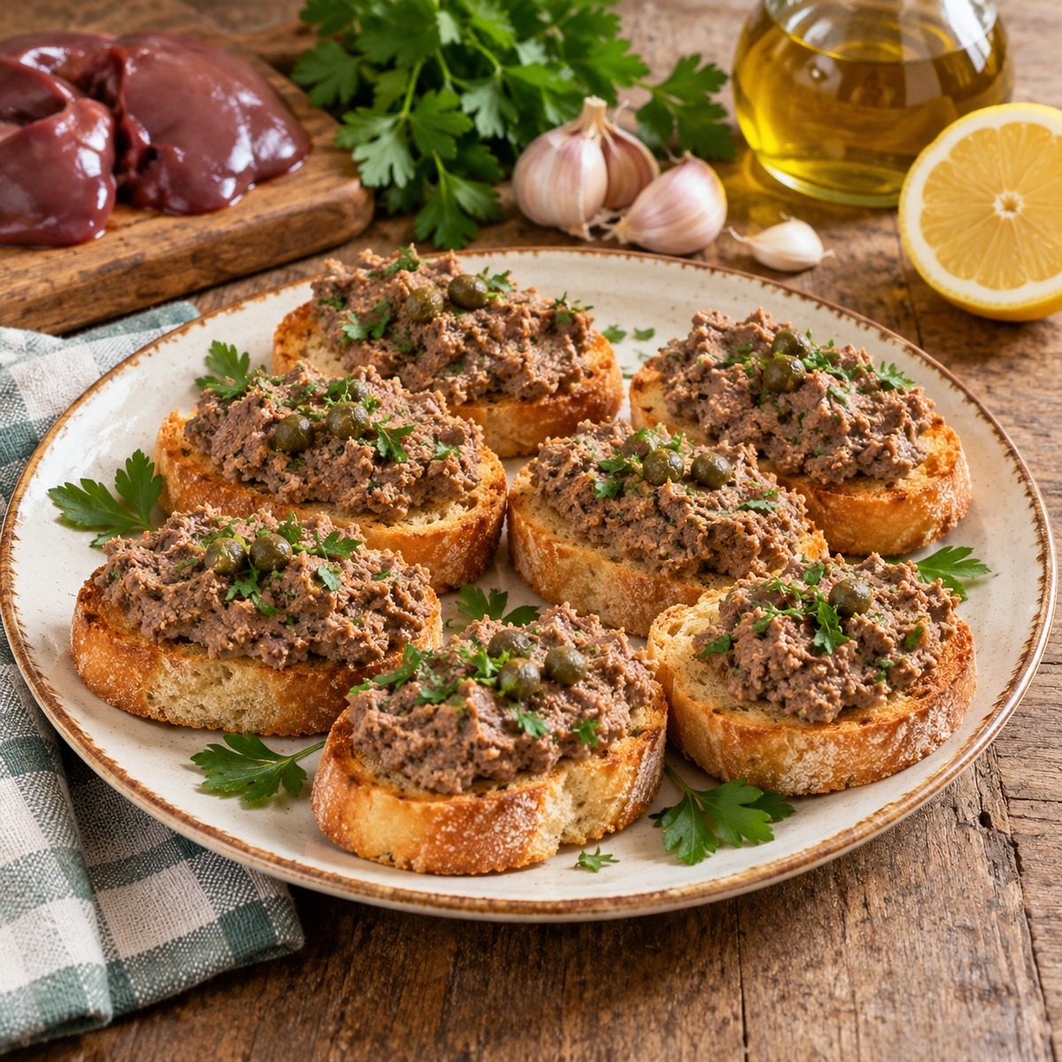 Crostini di fegatini di pollo