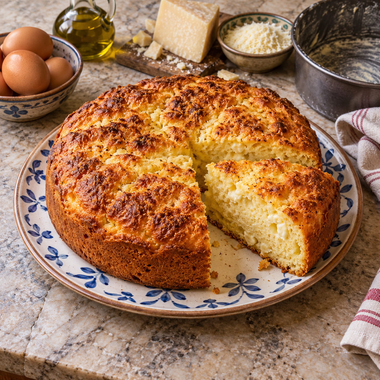 Pizza di pane e formaggio