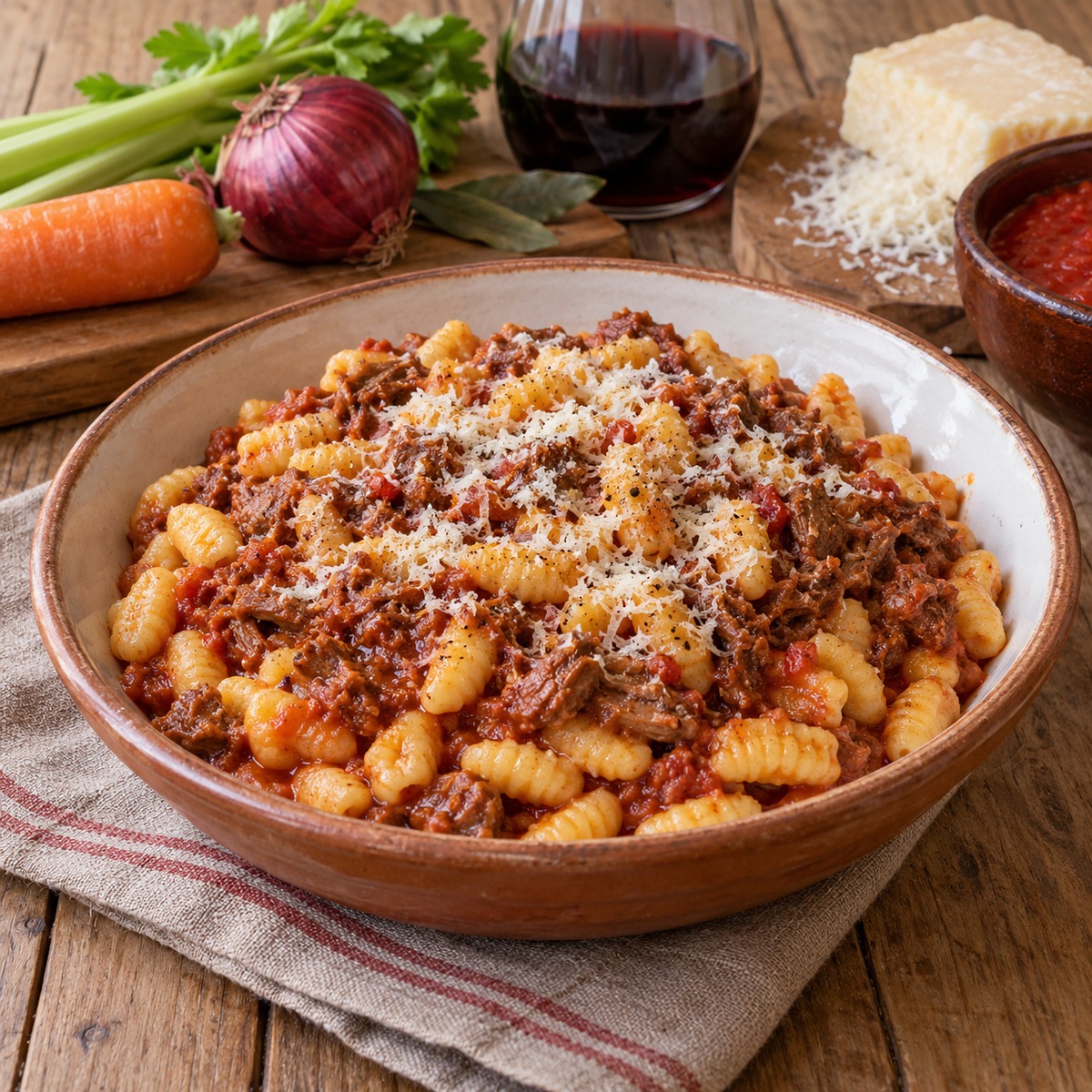 Gnocchetti con sugo di pecora