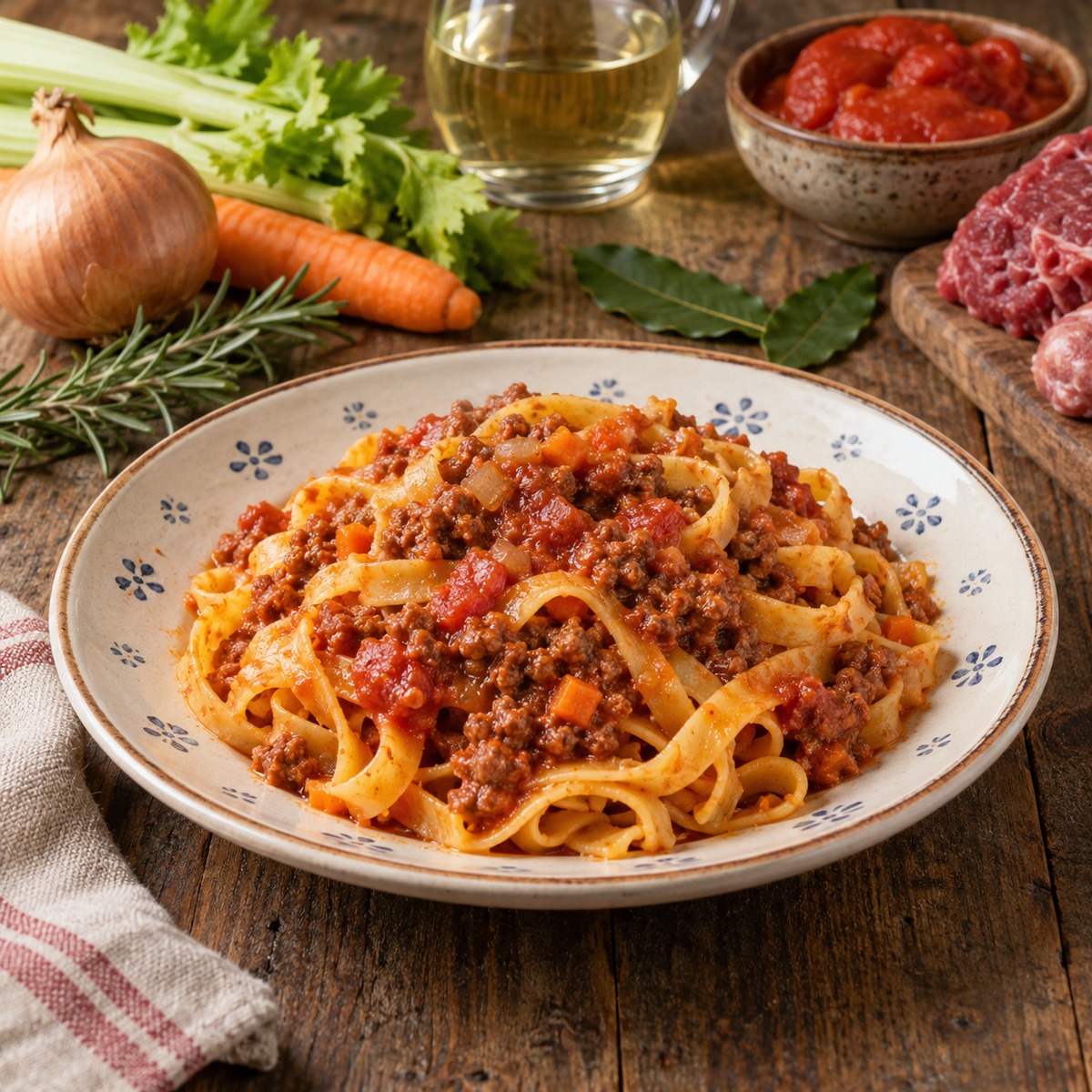Tagliatelle al ragù di Chianina