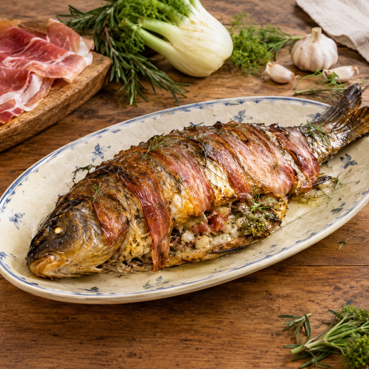 Carpa in porchetta