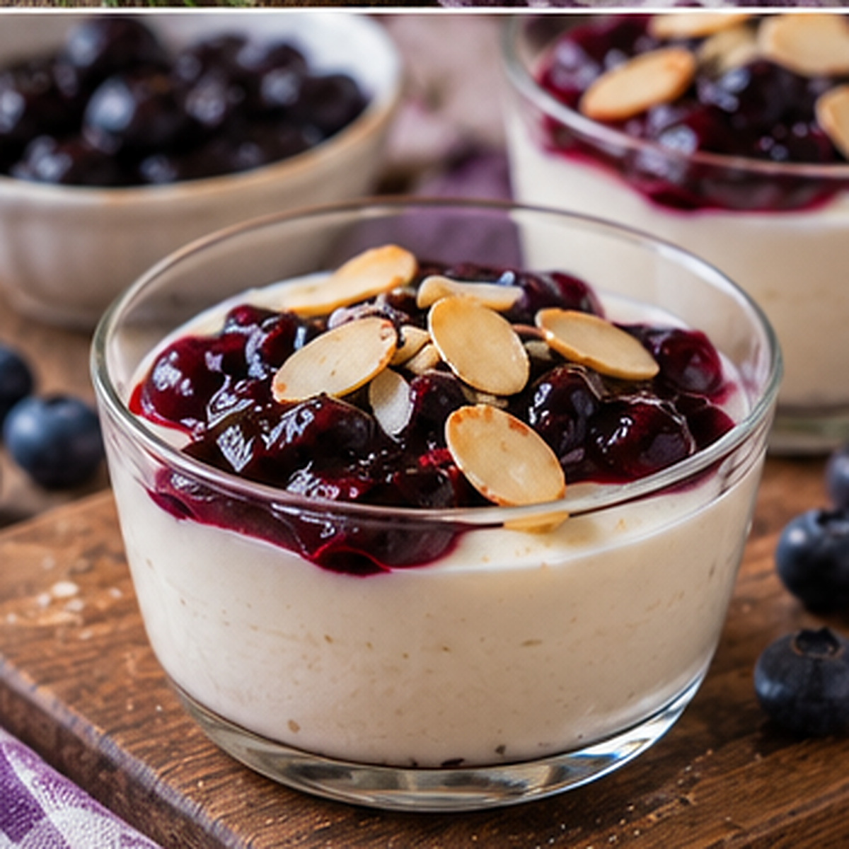 Crema di formaggio con i mirtilli