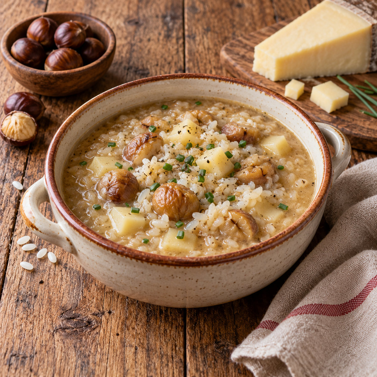 Minestra di riso e castagne