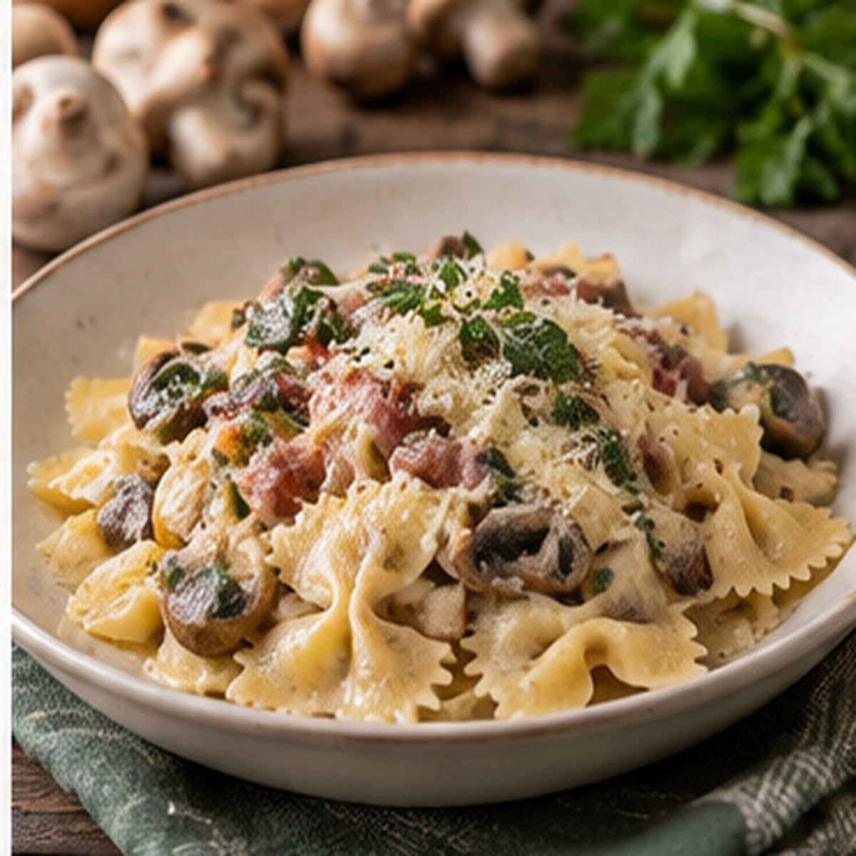 Farfalle ai funghi