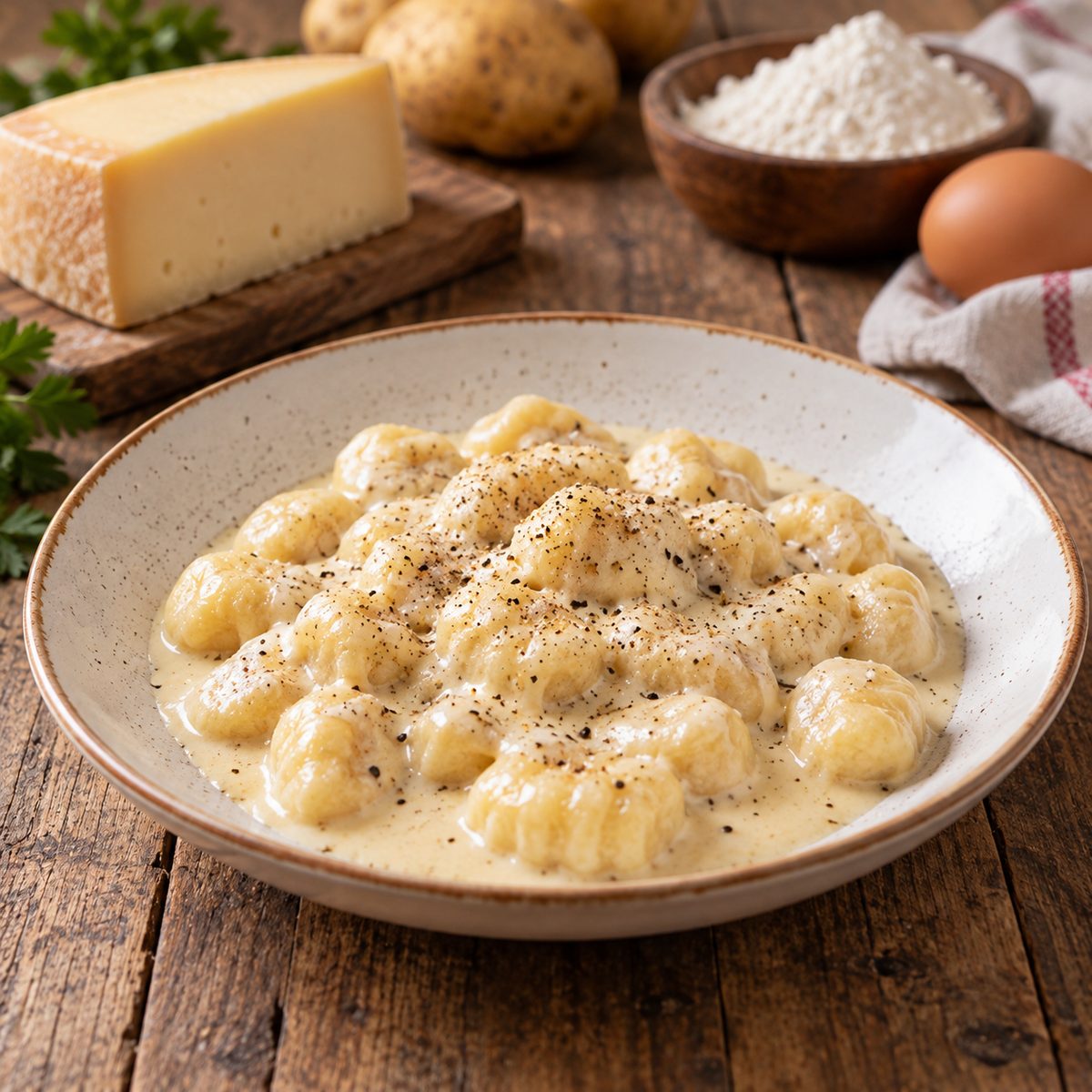 Gnocchi con fonduta