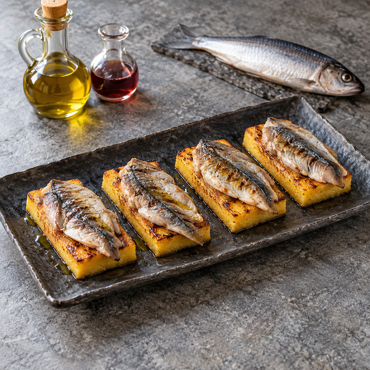 Polenta e aringhe