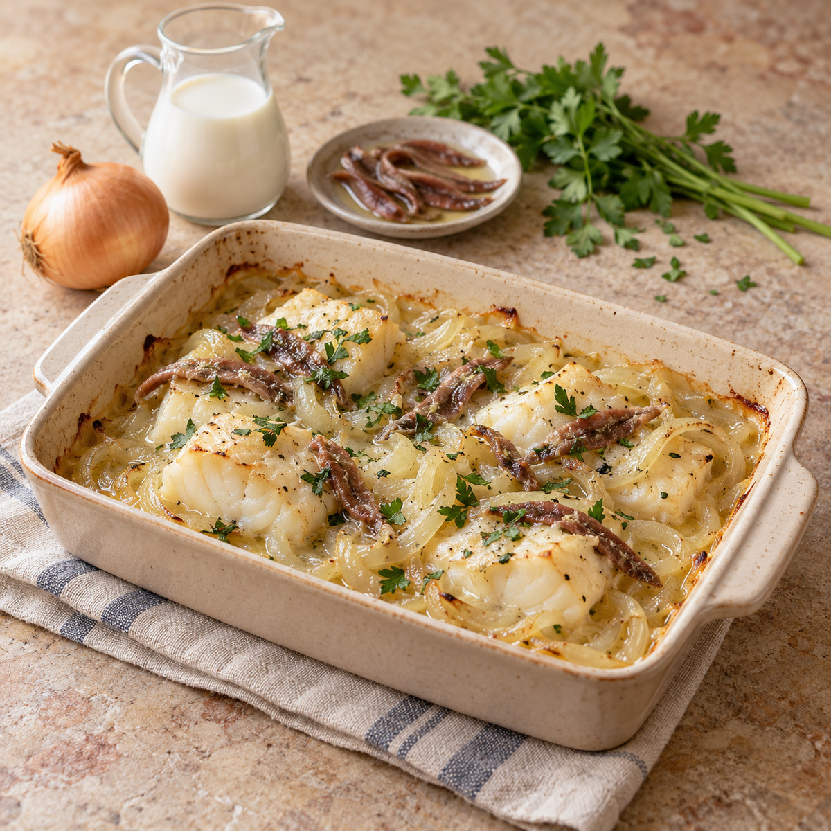 Baccalà alle acciughe
