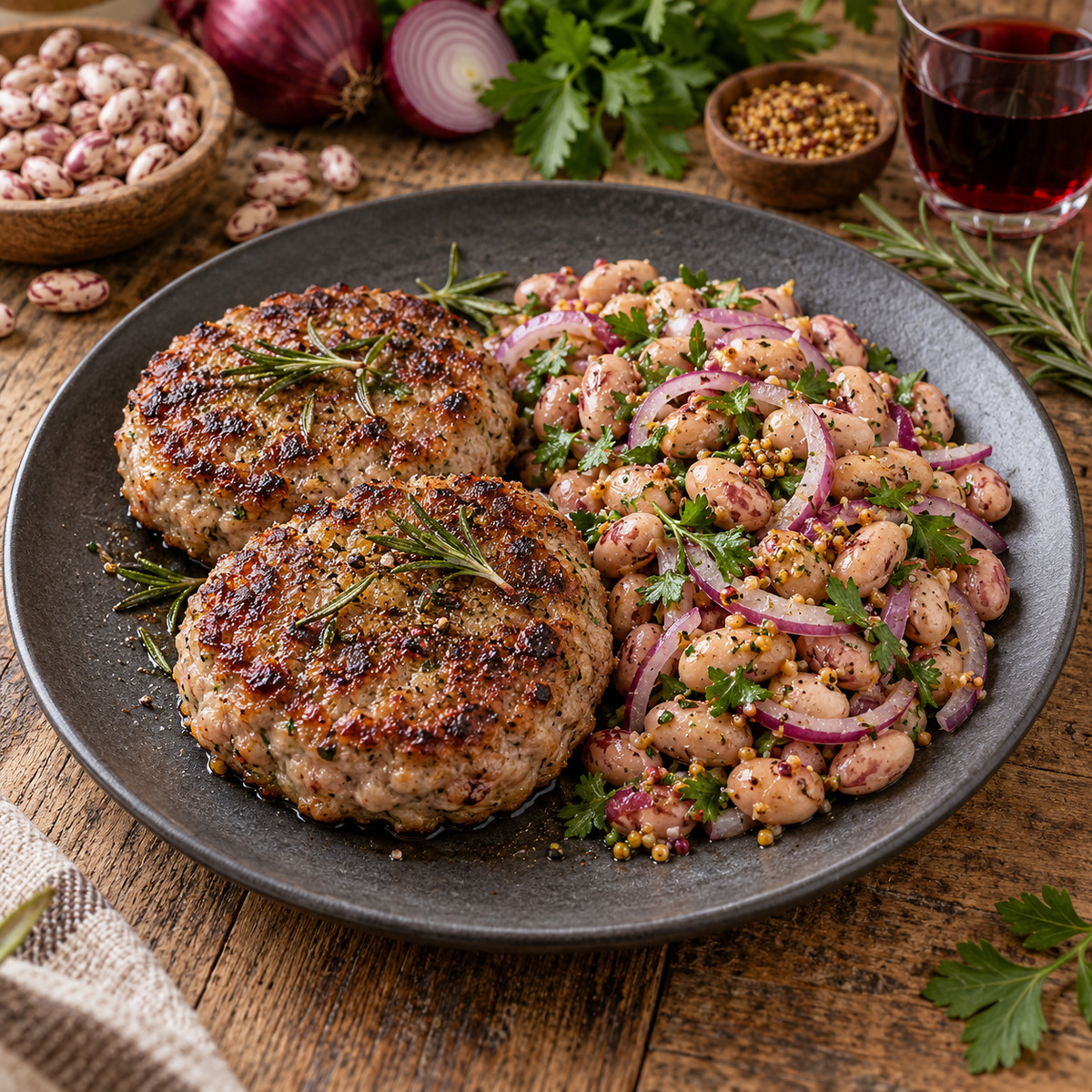Bistecche di tastasale con fagioli