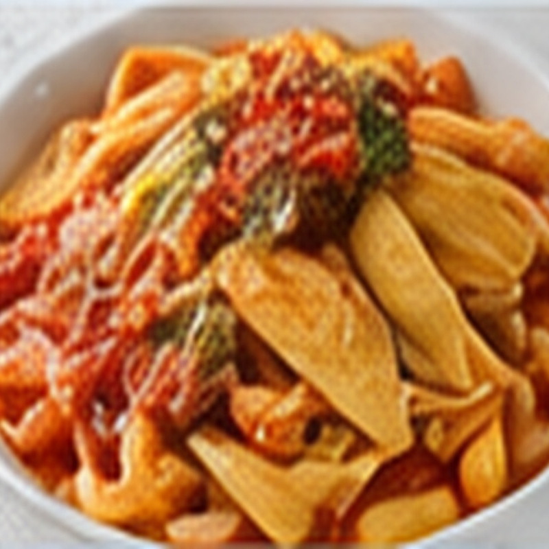 Immagine illustrativa del piatto: Paccheri al caciocavallo e peperoni cruschi