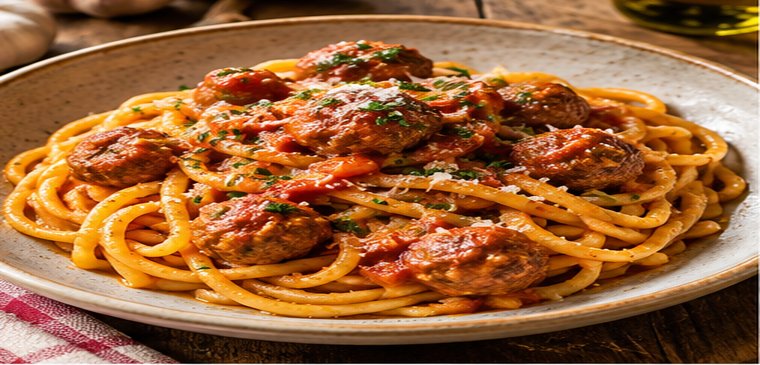 Illustrazione editoriale: Maccarruni con ragù di agnello