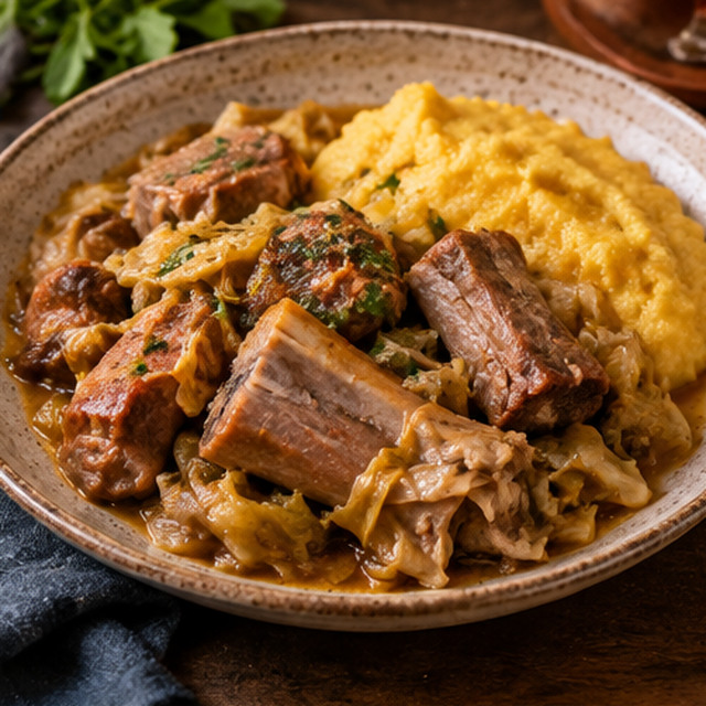 Cassoeula con polenta