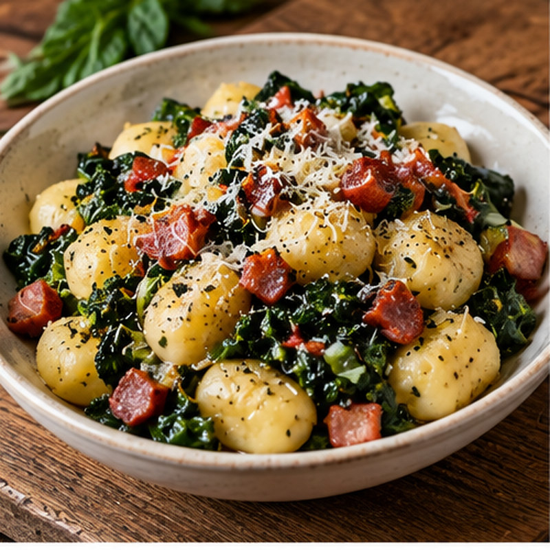 Fotografia illustrativa della preparazione: Gnocchi di patate con farina di Storo
